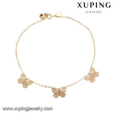 74964 Xuping tendências 2 gram jóias de ouro, borboleta magnética em forma de pulseira de correntes de ouro